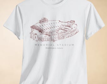 Camiseta de fútbol americano de Indiana College: Memorial Stadium, camiseta del día del partido de la Universidad de Bloomington