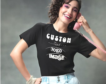 Personalized Unisex T-Shirt, Custom Text, Logo & Image