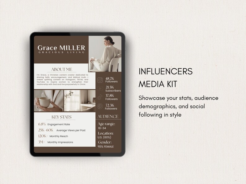 Media Kit Template for Content Creators | Canva Editable, UGC ...