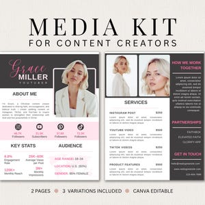 Christian Influencer Media Kit Template Canva, Faith-Based Content Creator Press Kit, Brand Pitch Kit for Instagram, YouTube & TikTok