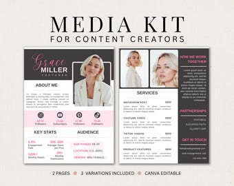Sjabloon Christian influencer-mediakit Canva, op geloof gebaseerde persmap voor contentmaker, brandpitchkit voor Instagram, YouTube en TikTok