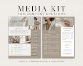 Media Kit Template for Content Creators | Canva Editable, UGC & Influencer Press Kit, Brand Pitch Kit for Beginners Instagram TikTok YouTube