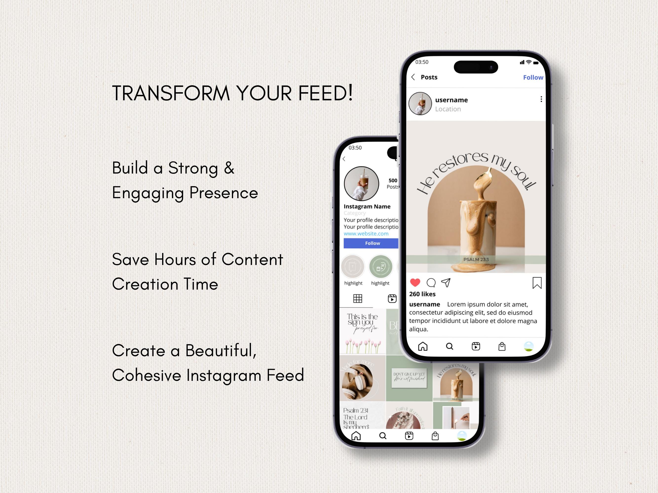 Christian Instagram Templates | Canva Editable Faith-based Social Media ...