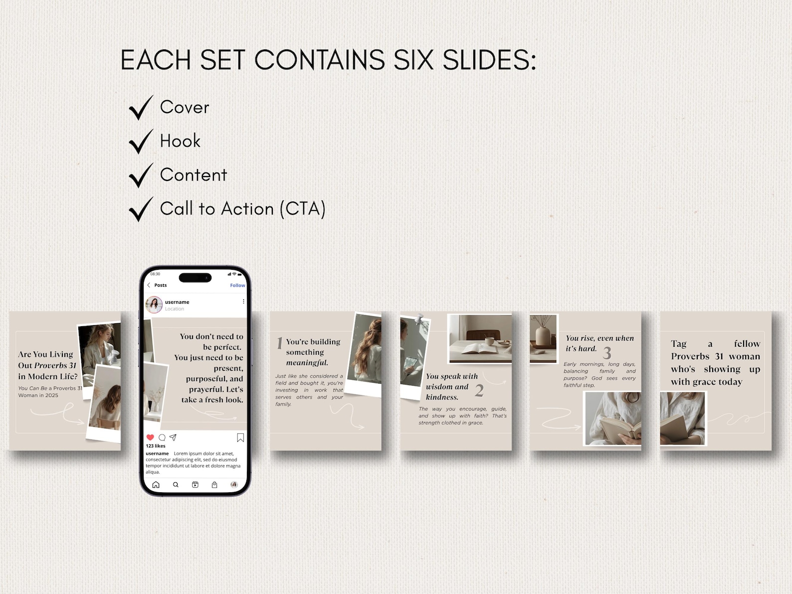 Christian Coach Carousel Templates | Canva Editable Instagram Posts ...