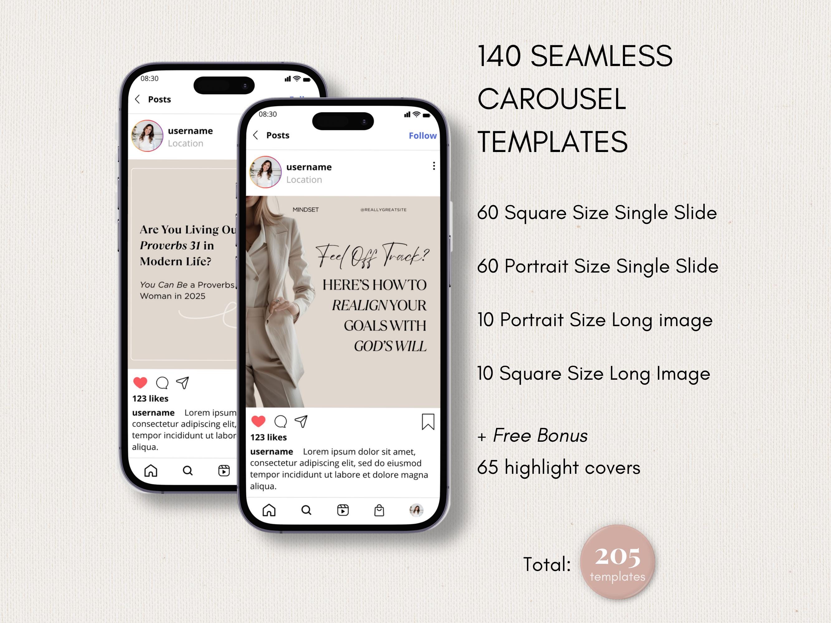 Christian Coach Carousel Templates | Canva Editable Instagram Posts ...