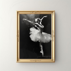 Enchanting Ballerina - Girly Coquette Digital Wall Art Print, Instant Download