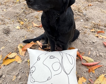 Almohada personalizada para perro, regalo conmemorativo para mascotas, almohada personalizada para mascota, regalo para mamá perruna, almohada personalizada, dibujo de mascota de Monogram Dog Mom