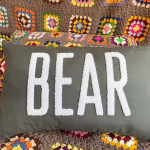 Personalized Baby Girl Room Name Pillow Cover, Baby Girl Nursery Pillow, Punch Needle, Girl Kid Gift, Dorm Gift, Graduation Gift