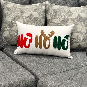 Almohada navideña con forma de ponche, cojín decorativo Ho Ho Ho, decoración festiva, regalo de temporada único, regalos acogedores para el hogar navideño, Feliz Navidad