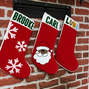 2025 Family Personalized Christmas Stockings,Embroidered Knitted Xmas Stocking,Holiday Stocking,Monogram Stocking,Christmas Party Oranment