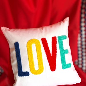 Custom Name Embroidered Pillow, Personalized Gift, Personalised Pillow, Name Pillow, Punch Needle Pillow, Baby Gift Idea, Custom Baby Gift