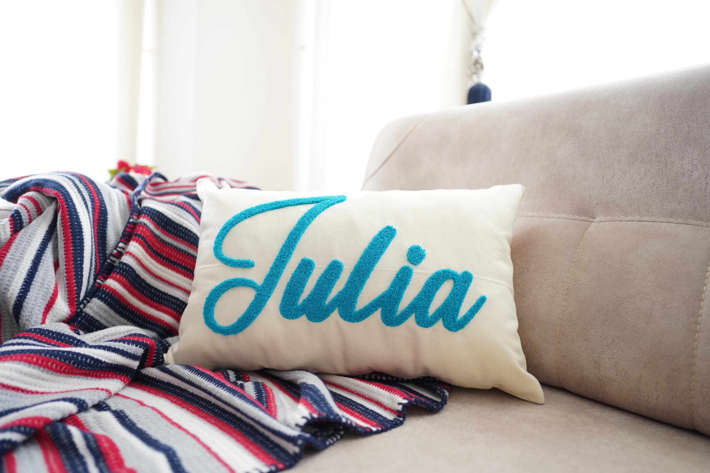 Custom Name Pillow, Personalized Pillow, Decorative Personalized Gift,  Family Pillow Cover, Last Name Pillow, Personalized Throw Pillow