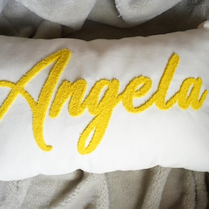 Custom Embroidered Pillow Personalized Gift, Home Decor, Anniversary Gift, Baby Gift Idea, Birthday Gift for Him, Custom Throw Pillow
