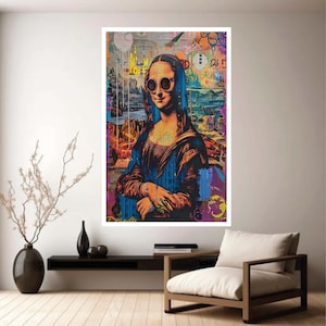 monalisa art monalisa canvas print antique decor Large wall decor black framed art gift for mom fashion wall art trendy wall art home decor