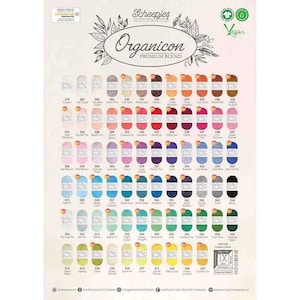 Scheepjes Organicon Yarn 50g - 100% Organic Cotton, Vegan,  Eco-Friendly, Fingering Weight Yarn for Garments, Accessories & Baby Items