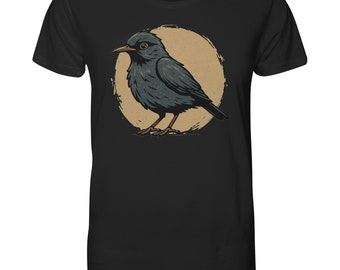 Blackbird T-shirt vintage Style, Bird Lover Shirt, Mignon, Unisexe, Blackbird, Funny T-shirt, Cadeau