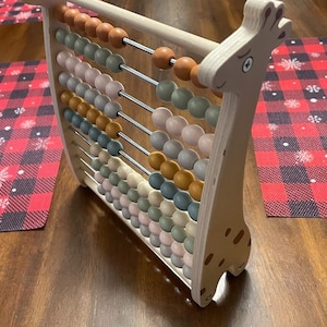 Wooden Beads and Rack Math Counting Toy Abacus for Kids Children's Wood Number Counting Tool Educational Activity Toy