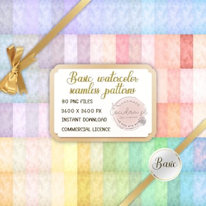 Padrão básico de pontos digitais em aquarela, batismo de casamento de aniversário, acesso instantâneo, licença comercial, kit para impressão de scrapbooking DIY