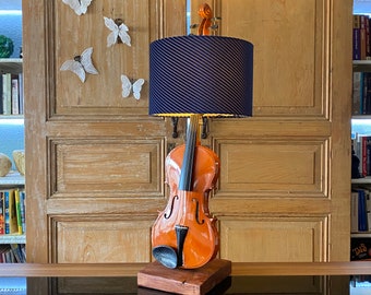 Violin fiddle upcycling table lamp lamp