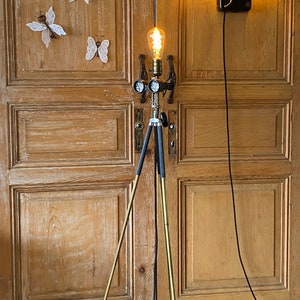 Floor Lamp Table Lamp Upcycling Vintage Binoculars & Tripod