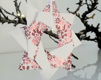 Glitter star made of paper 14 cm