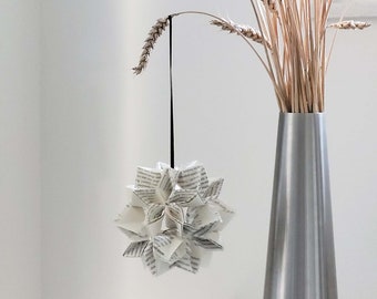 Waste Paper Flower Ball "BOOK PAGES" – Origami
