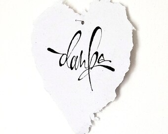 HEART with lettering – handmade and hand-written