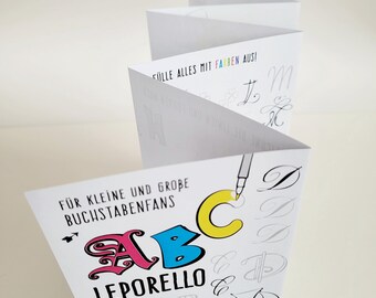 ABC Leporello for small and large letter fans