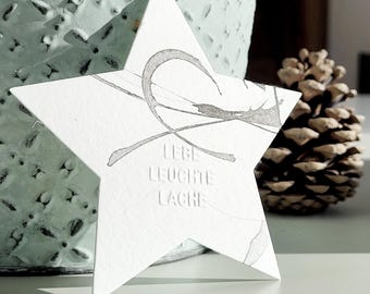 Paper star calligraphy 9 cm