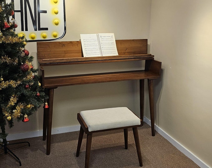 Handmade Piano Stand, Solid Wood Piano Desk, Kids Piano Stand, Piano Keyboard Table, Piano with Display Stand, Handmade Wood Gift