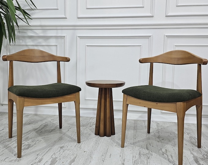 Vintage-Inspired Custom Wooden Chair - Mid-Century Chic Design, Solid Wood Chair, Modern Dining Chair, Kitchen Chair