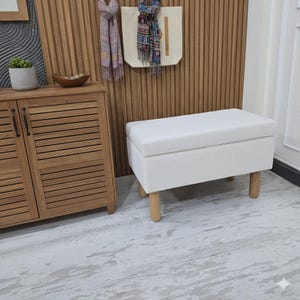 Upholstered Chesterfield Storage Bench: Handcrafted Ottoman Bench,Footstool, Bedroom Seat, Organizer for Living Room