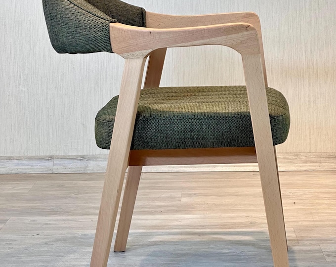Elevate Your Space with a Handcrafted Solid Wood Dining Chair, Chair Solid Wood Armchair, Customized Design, Vintage Chair
