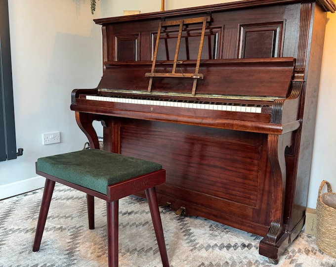 Versatile Wooden Piano Bench: Functional and Stylish Addition to Your Living Space, Mid Century Vanity Stool, Handmade Gift, Wooden Gift