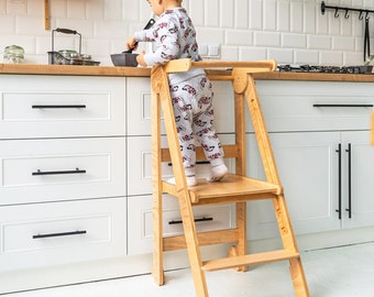 Montessori Kitchen Tower for Kids - Personalized Toddler Furniture