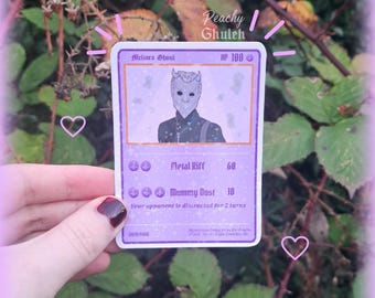 Phantom Band Inspired Holographic Sticker, Trading Card Game Inspired Sticker with Meliora Ghoul