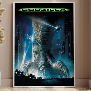 Godzilla - Pôster do filme de 1998. Roland Emmerich, Matthew Broderick, Jean Reno