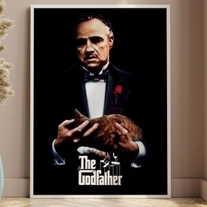 Ojciec Chrzestny – plakat filmowy z 1972 roku. Francis Ford Coppola, Marlon Brando, Al Pacino