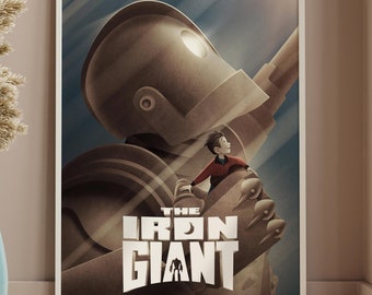 The Iron Giant - 1999 Movie poster. Brad Bird, Vin Diesel, Jennifer Aniston