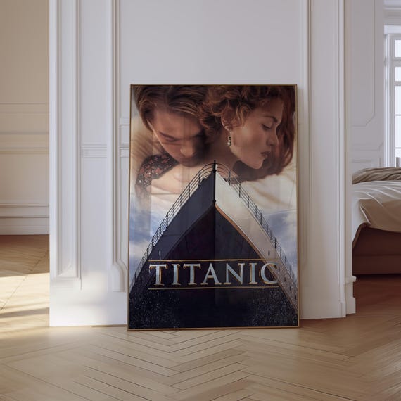 タイタニック - 1997年の映画ポスター。ジェームズ・キャメロン