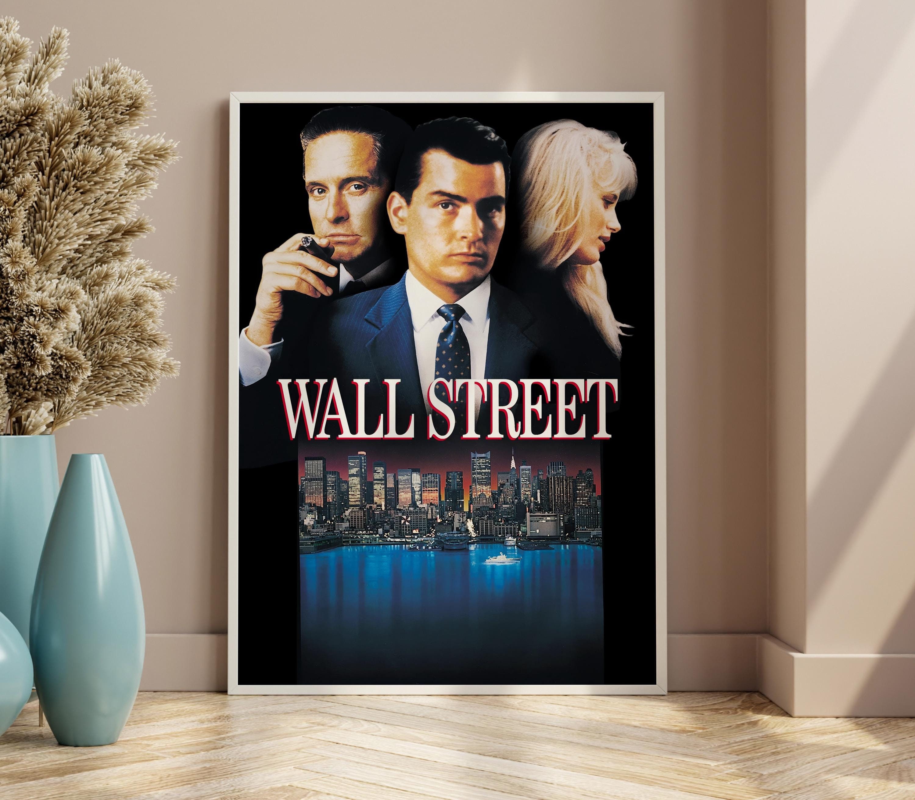Wall Street - 1987 Movie Poster. Oliver Stone, Michael Douglas