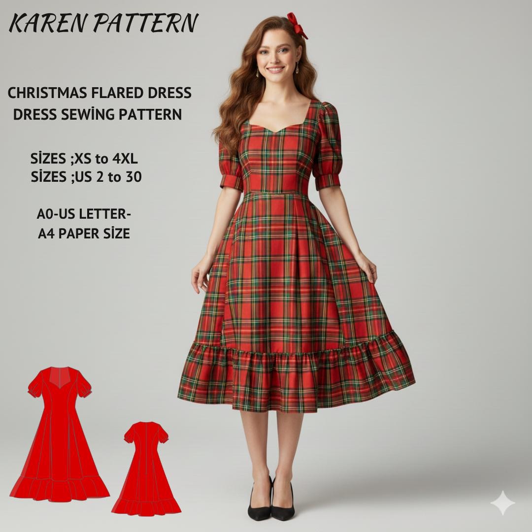 christmas dress 30 Women's Below the Knee Dress,bishop Sleeves Sewing Pattern:us 2-30, XS-4XL (PDF Pattern) Christmas Magic in Every Marina St Barth | Color:Soft Black cocktail christmas party dress marked 60%