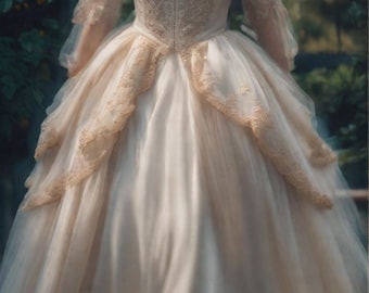 Renaissance Cosplay Dress Sewing Pattern:Victorian, Elvish, Fairy (A4, A0, US Letter) (Digital Download)