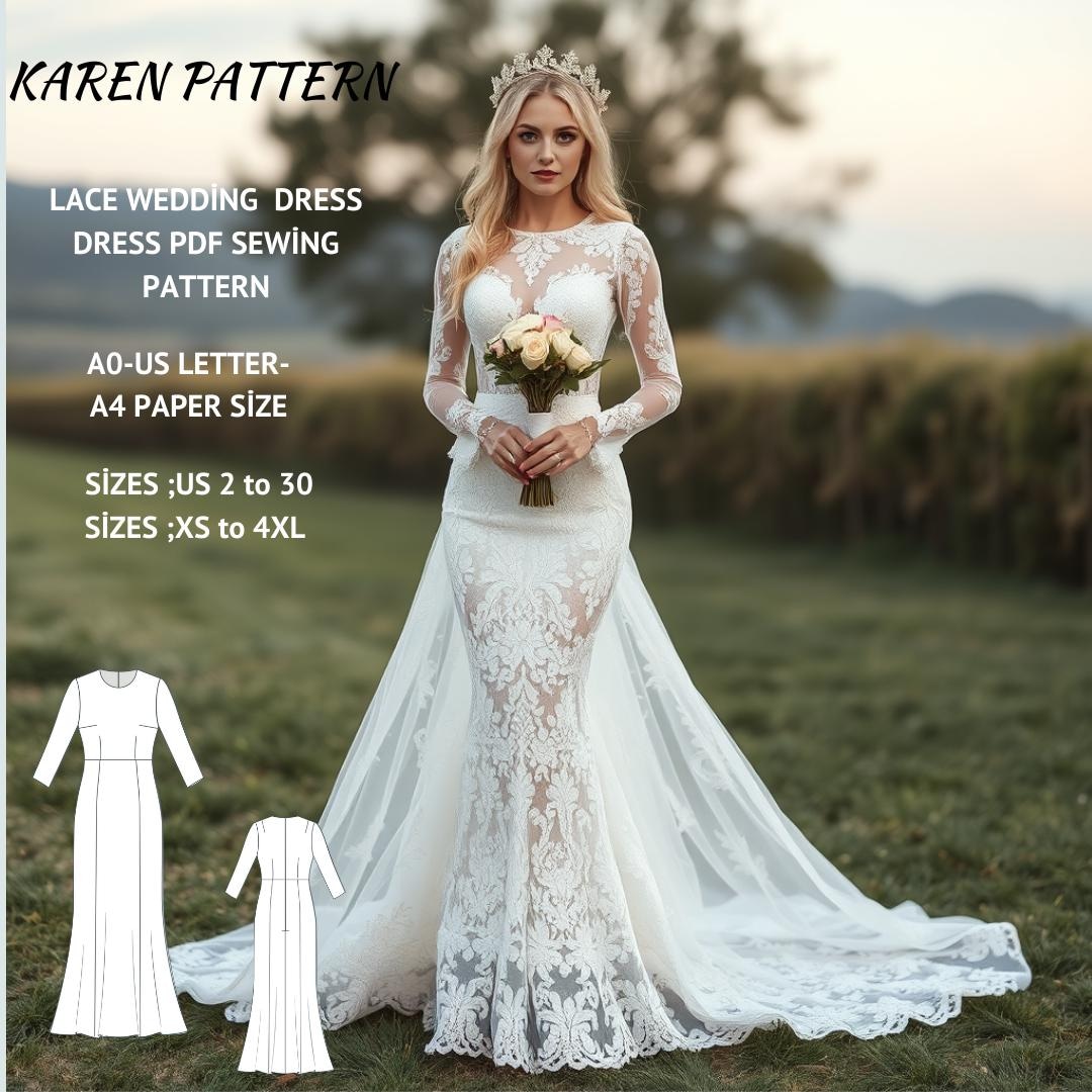 lace dress patterns for wedding 37 Lace Wedding Dresses For a Romantic Bridal Look