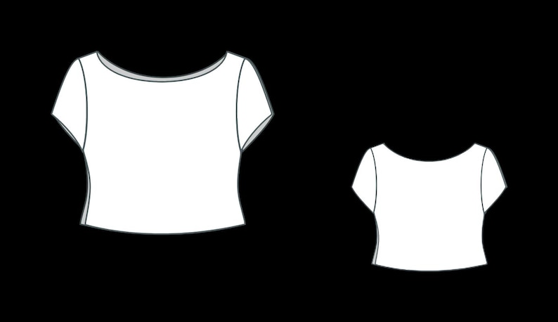 Mönster för linne-crop top och cirkelkjol | Sommaroutfit PDF (digital nedladdning) bild 9