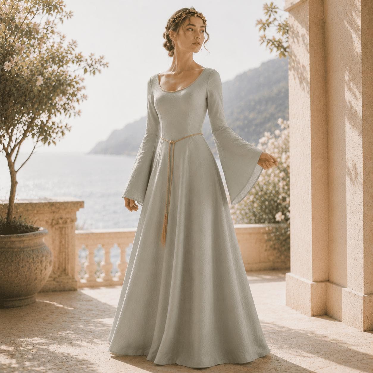 Renaissance Dress Sewing Pattern: Medieval Cosplay, Elvish Gown (PDF Pattern)