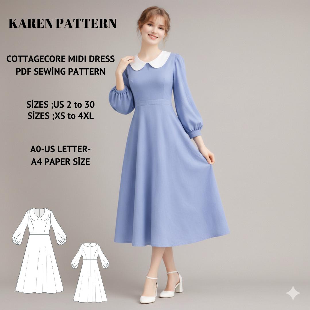 50's a line dress A-Line Cocktail Dresses 1950s Dress Wedding Guest Homecoming Tea Lengt –  Amzcw Dress main image 1