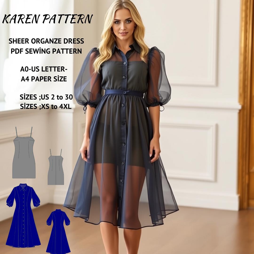 organza dress pattern  Make an entrance in the Glinda Gown  a fairytale sewing pattern designed  to dazzle with layers of satin-faced organza, glitter tulle, and cloud-like  ruffles.  Whether you're creating the ultimate