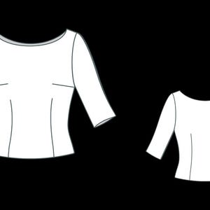 Boat Neck Blouse & Maxi Skirt Sewing Pattern Set(PDF Download XS-4XL) image 3