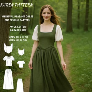 Renaissance Medieval Cosplay Set,Skirt and Corset Set,Regency,Historical Cottagecore Outfit,Rustic Renaissance Dress,Maxi Skirt,XS/4XL